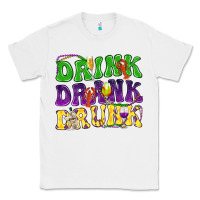 White Drink drank drunk Mardi Gras Classic Tee - HowdyJamesFarm