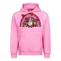 Fuchsia Pink valentines day gnomes rainbow Urban Hoodie - RanaPortraitStore