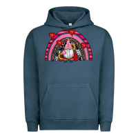 Pigment Midnight Navy valentines day gnomes rainbow Urban Hoodie - RanaPortraitStore