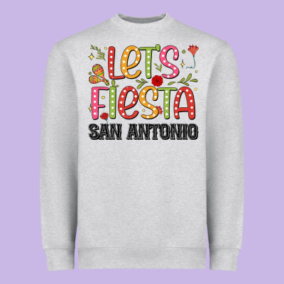 Lets Fiesta San Antonio Heavyweight Sweatshirt Designed By Jahusdesignshop