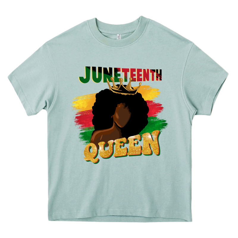 Juneteenth Queen Black Woman Afro Queen Heavy Core Tee by CowGirlArtShop | Teevron