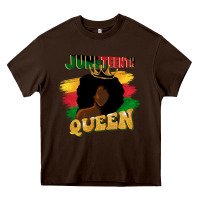 Chocolate Brown juneteenth queen black woman afro queen Heavy Core Tee - CowGirlArtShop