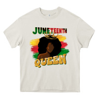 Cream juneteenth queen black woman afro queen Heavy Core Tee - CowGirlArtShop