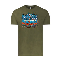 Vintage Olive Boom boom Mama Vintage Tee - FaDigitalArtStudio