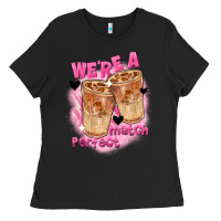Black We're a perfect match Valentine's Day Ladies Tee - FaDigitalArtStudio