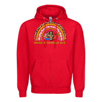 Red back to school rainbow hello fourth grade Zipper Hoodie - AdoDesignShop