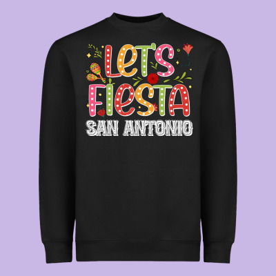 Lets Fiesta San Antonio Heavyweight Sweatshirt Designed By Jahusdesignshop