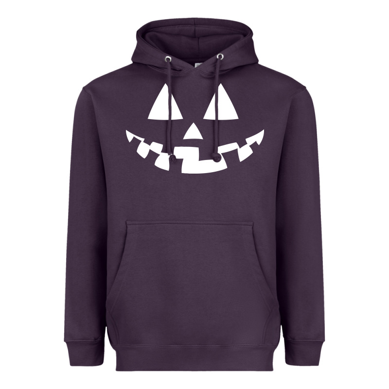 Halloween Jack O Lantern (white) Heavyweight Hoodie by artisFamous | Teevron