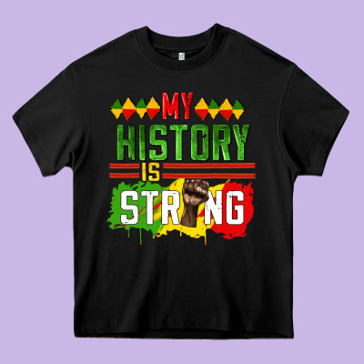 My History Is Strong Heavy Core Tee Designed By Cowgirlartshop