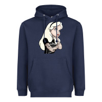 Navy alice in wonderland Heavyweight Hoodie - artisFamous