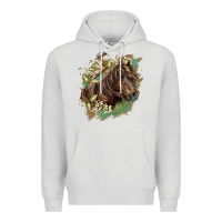 Dove Grey missouri horse floral background Premium Hoodie - LillyAllenDesigns