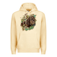 Pina Colada missouri horse floral background Premium Hoodie - LillyAllenDesigns
