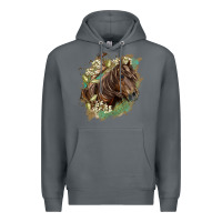 Rock missouri horse floral background Premium Hoodie - LillyAllenDesigns