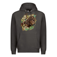 Smoke missouri horse floral background Premium Hoodie - LillyAllenDesigns