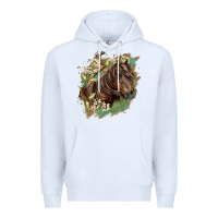 White missouri horse floral background Premium Hoodie - LillyAllenDesigns