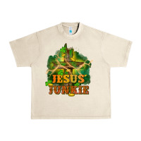 Sandshell Jesus junkie St. Patricks Day Urban Heavy Tee - FaDigitalArtStudio