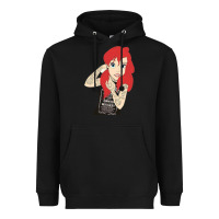 Black ariel tatoo Heavyweight Hoodie - artisFamous