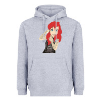 Heather Grey ariel tatoo Heavyweight Hoodie - artisFamous