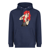 Navy ariel tatoo Heavyweight Hoodie - artisFamous