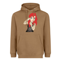 Toasted Coconut ariel tatoo Heavyweight Hoodie - artisFamous