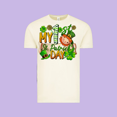 My 1st St Patricks Day Vintage Tee Designed By Fadigitalartstudio