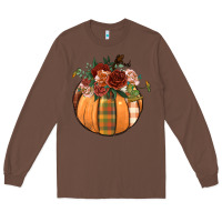 Chestnut floral pumpkin Long Sleeve Tee - BundleAndBundleShop