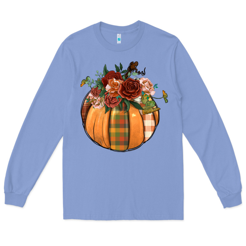 Floral Pumpkin Long Sleeve Tee by BundleAndBundleShop | Teevron