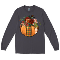 Smoke floral pumpkin Long Sleeve Tee - BundleAndBundleShop