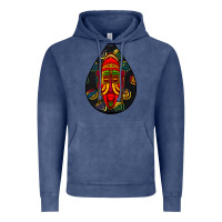 Vintage Denim african masks teardrop  6 Vintage Hoodie - BundleAndBundleShop