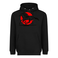 Black horse racing Heavyweight Hoodie - artisFamous