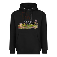 Black paris Heavyweight Hoodie - artisFamous