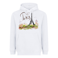 White paris Heavyweight Hoodie - artisFamous