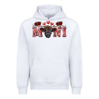 White valentines day mini black Urban Hoodie - RanaPortraitStore