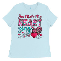 Baby Blue you make my heart sing Ladies Tee - OliviaCreatesArt