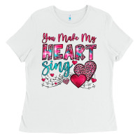 White you make my heart sing Ladies Tee - OliviaCreatesArt