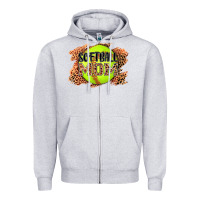 Heather Grey softball mom Zipper Hoodie - AdoDesignShop