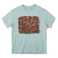 Arona Easter Butterflies Background Heavy Core Tee - RanaPortraitStore