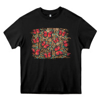 Black Easter Butterflies Background Heavy Core Tee - RanaPortraitStore