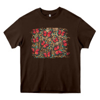 Chocolate Brown Easter Butterflies Background Heavy Core Tee - RanaPortraitStore