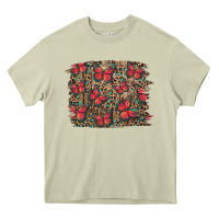 Mossy Easter Butterflies Background Heavy Core Tee - RanaPortraitStore