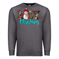 Charcoal Heather love christmas snowman Premium Sweatshirt - JahusDesignShop