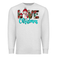 Oatmeal Heather love christmas snowman Premium Sweatshirt - JahusDesignShop