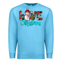 Ocean Blue love christmas snowman Premium Sweatshirt - JahusDesignShop