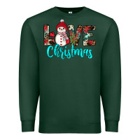 Sports Green love christmas snowman Premium Sweatshirt - JahusDesignShop