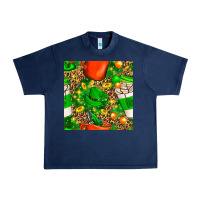 Navy coffee cups st. patrick's day with leopard seamless pattern bbs Urban Heavy Tee - BundleAndBundleShop
