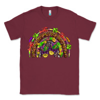 Burgundy Mardi Gras rainbow Classic Tee - HowdyJamesFarm