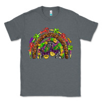 Charcoal Heather Mardi Gras rainbow Classic Tee - HowdyJamesFarm