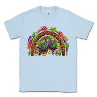 Dusty Blue Mardi Gras rainbow Classic Tee - HowdyJamesFarm
