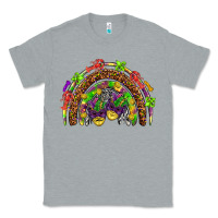 Heather Grey Mardi Gras rainbow Classic Tee - HowdyJamesFarm