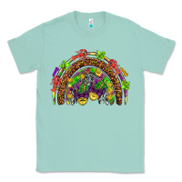 Seafoam Mardi Gras rainbow Classic Tee - HowdyJamesFarm